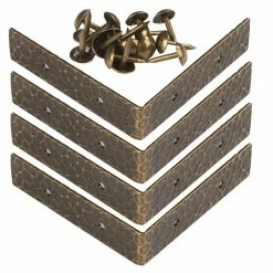 Best Pirce 😀 Dritz® Home Antique Brass Small Textured Right Angle Corners, 4 Sets ⌛ -Deals Dritz Store D652803S 6