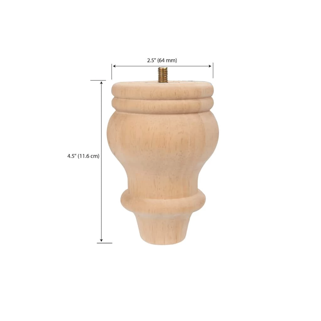 New โค๏ธ Dritz® Home Wood Curved Country Bun Feet, 2ct. ๐งจ 3 New โค๏ธ Dritz® Home Wood Curved Country Bun Feet, 2ct. ๐งจ - Image 3