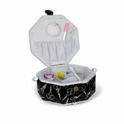 Discount 🔔 Dritz® Small Black Scissors Octagon Sewing Basket ✨ -Deals Dritz Store D652832S 5