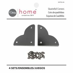 Buy ✔️ Dritz® Home Small Nickel Smooth Quatrefoil Corners, 3 Pack 🛒