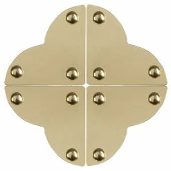 Hot Sale 😀 Dritz® Home Small Brass Smooth Quatrefoil Corners, 3 Pack 🤩 -Deals Dritz Store D652850S 3