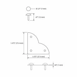 Hot Sale 😀 Dritz® Home Small Brass Smooth Quatrefoil Corners, 3 Pack 🤩 -Deals Dritz Store D652850S 7