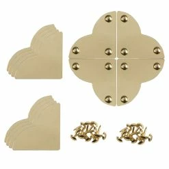 Hot Sale 😀 Dritz® Home Small Brass Smooth Quatrefoil Corners, 3 Pack 🤩 -Deals Dritz Store D652850S 8