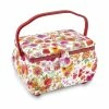 New 😀 Dritz® Large Red & White Floral Curved Sewing Basket ⭐