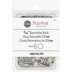 Discount ✔️ Dritz® Home 7/16" Brushed Nickel Smooth Decorative Nails, 300ct. 😀