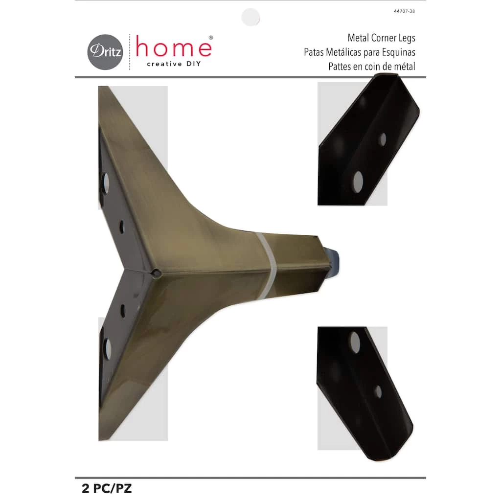 New ๐ Dritz® Home Antique Brass Metal Corner Legs, 2ct. ๐ 1 New ๐ Dritz® Home Antique Brass Metal Corner Legs, 2ct. ๐