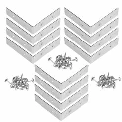 Promo ⭐ Dritz® Home Nickel Small Campaign Textured Right Angles, 4ct. 🎉 -Deals Dritz Store D652912S 9