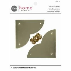 Promo ❤️ Dritz Home® Large Brass Smooth Quatrefoil Corners, 4ct. ❤️