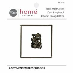 Top 10 😍 Dritz Home® Small Antique Brass Campaign Textured Right Angles, 4ct. 🛒 -Deals Dritz Store D652930S 3