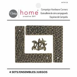 Cheapest 🎁 Dritz Home® Small Antique Brass Textured Campaign Corners, 4ct. 👍