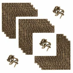 Cheapest 🎁 Dritz Home® Small Antique Brass Textured Campaign Corners, 4ct. 👍 -Deals Dritz Store D652938S 6