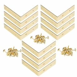 Flash Sale 🤩 Dritz Home® Small Brass Campaign Smooth Right Angle Corners, 4ct. 🌟 -Deals Dritz Store D652941S 8